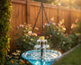 Birdora™ Solar-Kaskaden-Hängebad für Vögel | Entspannende Gartenatmosphäre