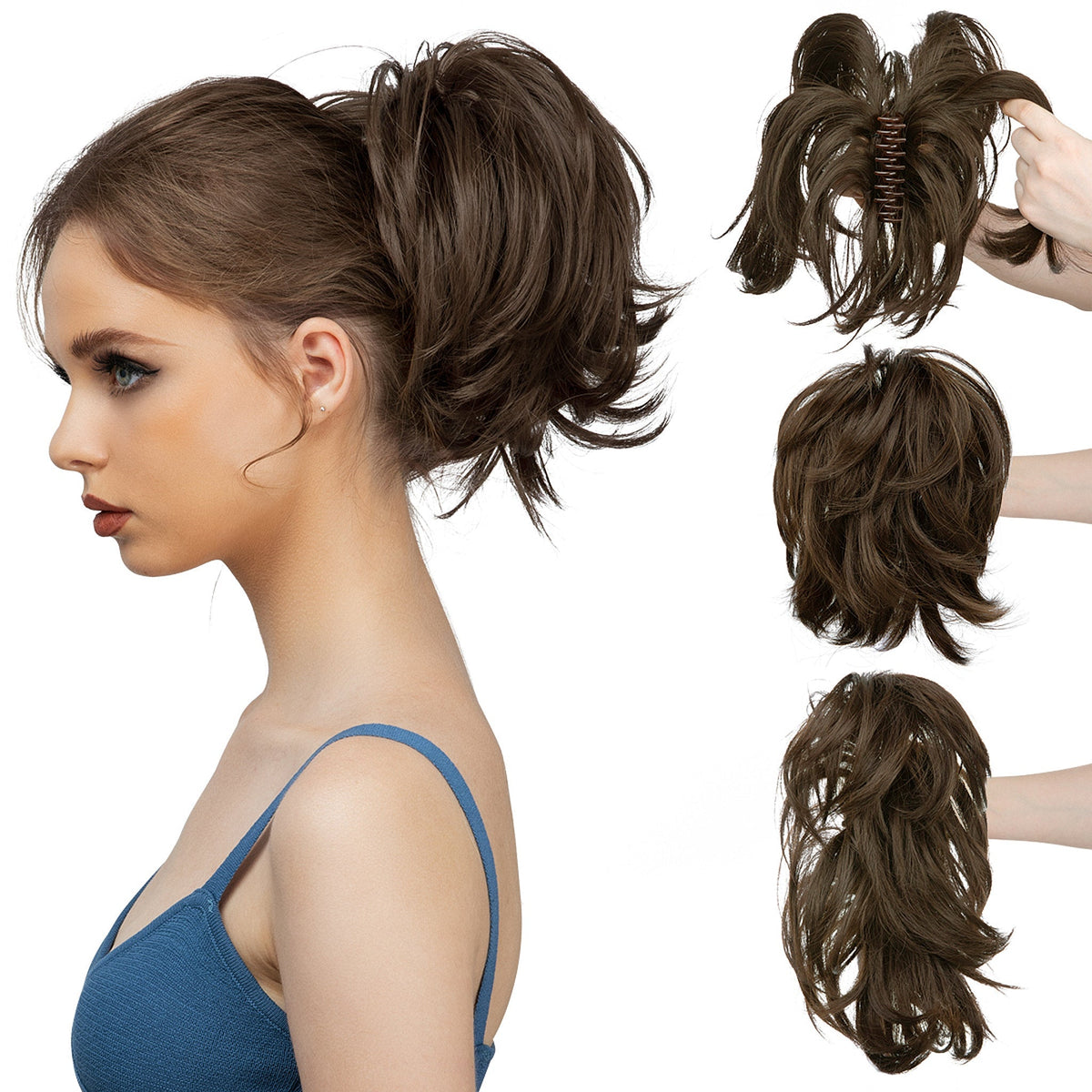 Grande™ Synthetische Haarverlängerungen Pferdeschwanz Krallenclip