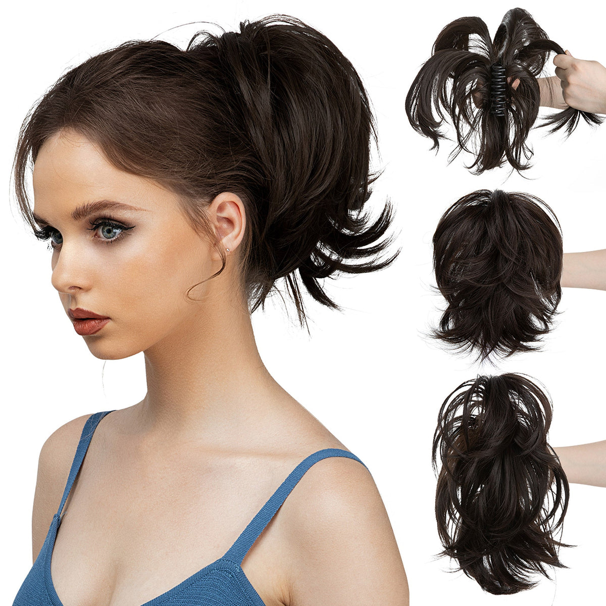 Grande™ Synthetische Haarverlängerungen Pferdeschwanz Krallenclip