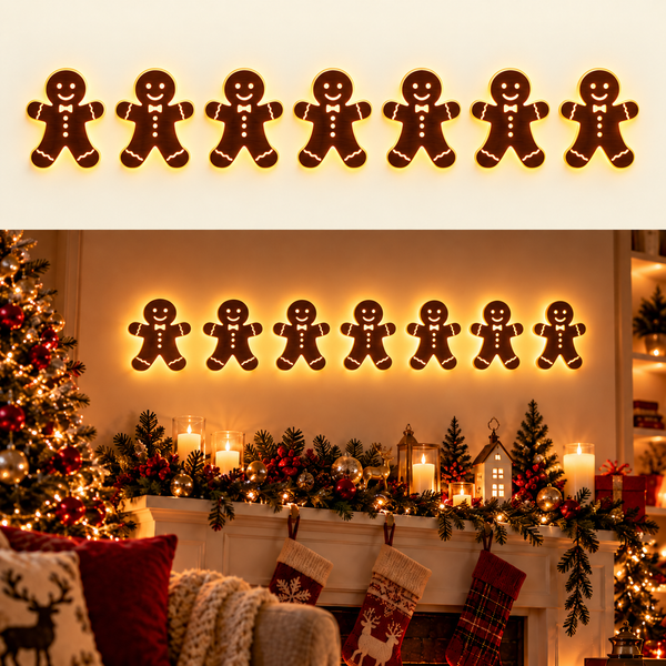 LumiSilva™ Leuchtende Weihnachts-Wanddeko | Warmer Lichterglanz & festliche Wandstimmung