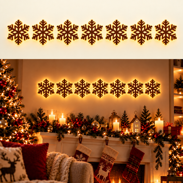 LumiSilva™ Leuchtende Weihnachts-Wanddeko | Warmer Lichterglanz & festliche Wandstimmung