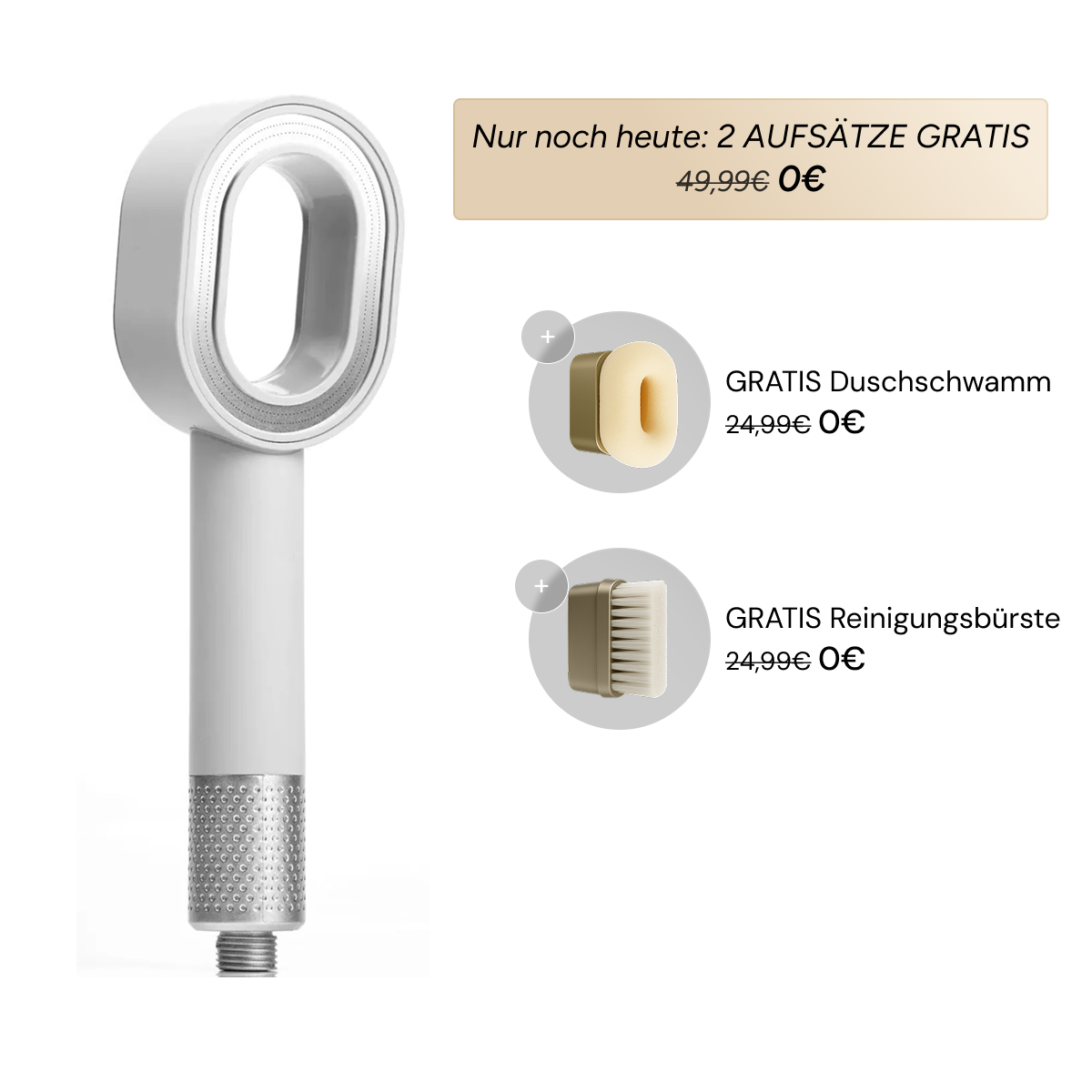 50% Rabatt | Pure 3in1 Beauty Filterduschkopf™ | Weiches Wasser, gesündere Haut & schöneres Haar – ab sofort!