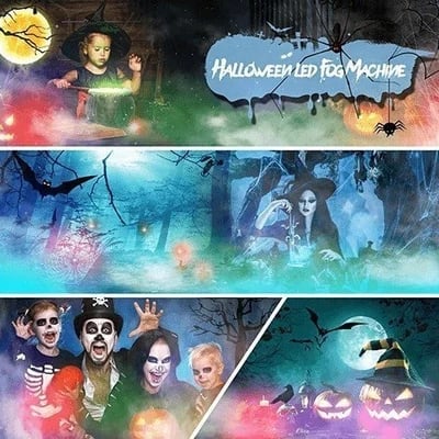 MystiGlow™ 12-LED Nebelgenerator – Farbiger Ultraschallnebel für Halloween, Deko & Wasserspiele 🎃✨