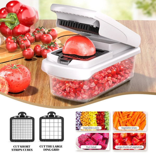Vegora™ 15-in-1 Gemüseschneider | Schnelle und vielseitige Küchenvorbereitung