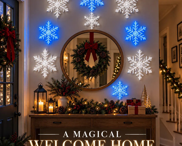 FrostGlow™ 3D Schneeflocken-Wandlichter | Magischer Weihnachtsglanz & stilvolle Winterdeko