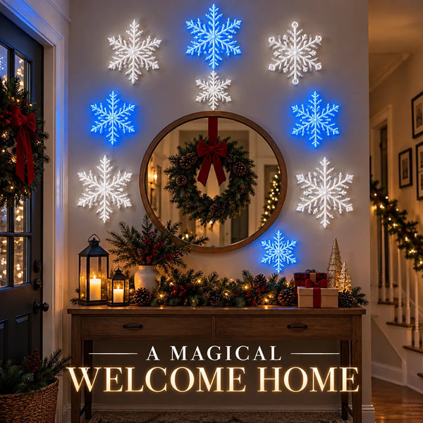 FrostGlow™ 3D Schneeflocken-Wandlichter | Magischer Weihnachtsglanz & stilvolle Winterdeko
