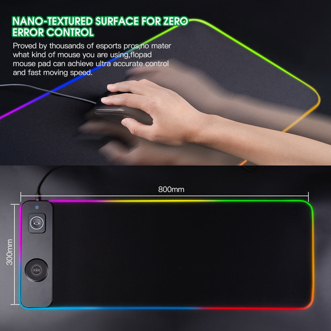 AeroGlow™ RGB-Schreibtischmatte mit Ladefunktion