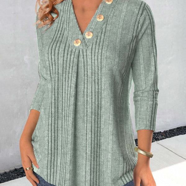 Anais™ Einfarbige grüne Bluse