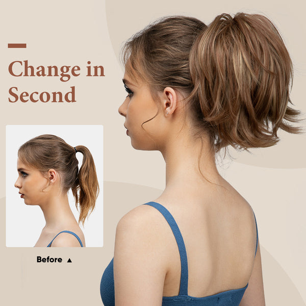 Grande™ Synthetische Haarverlängerungen Pferdeschwanz Krallenclip