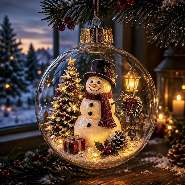 DioraLuma™ Leuchtender Weihnachts-Diorama-Anhänger – Warmer Glanz & zauberhafte Mini-Winterwelt