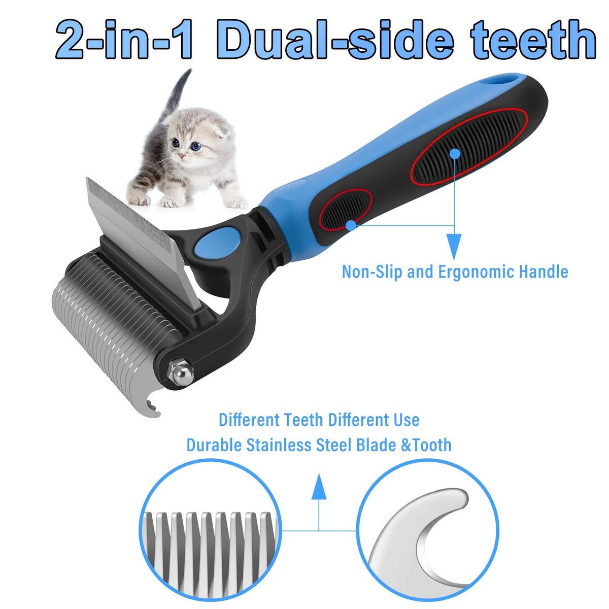 🔥 1+1 GRATIS 🎁 Professionelles Enthaarungs-Tool für Hunde & Katzen