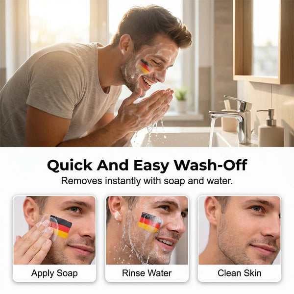 Kaufe 1, erhalte 1 gratis | Nationalfarben Face-Paint Stick | Für Sportfans