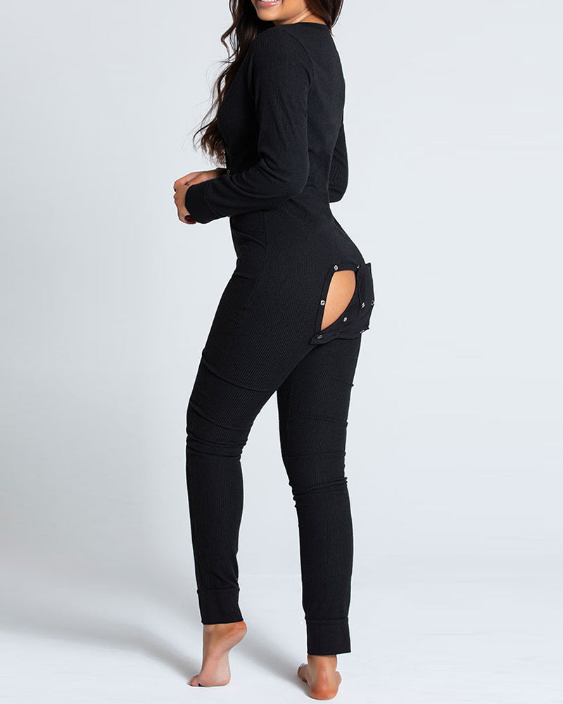 WinterGlow™ – Festlicher Jumpsuit mit Knopfleiste für Frauen