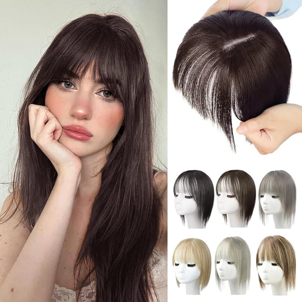 HairEleganz | Natürlicher Haar-Topper mit Vollem Pony