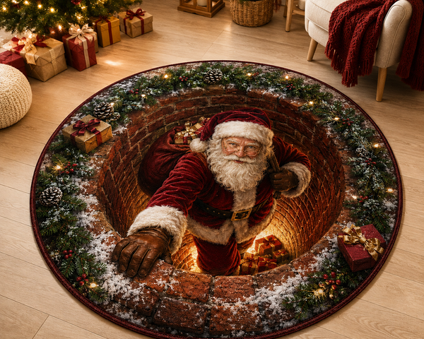 WinterVista™ 3D Weihnachts-Illusions-Teppich – Magische 3D-Tiefe für festliche Räume