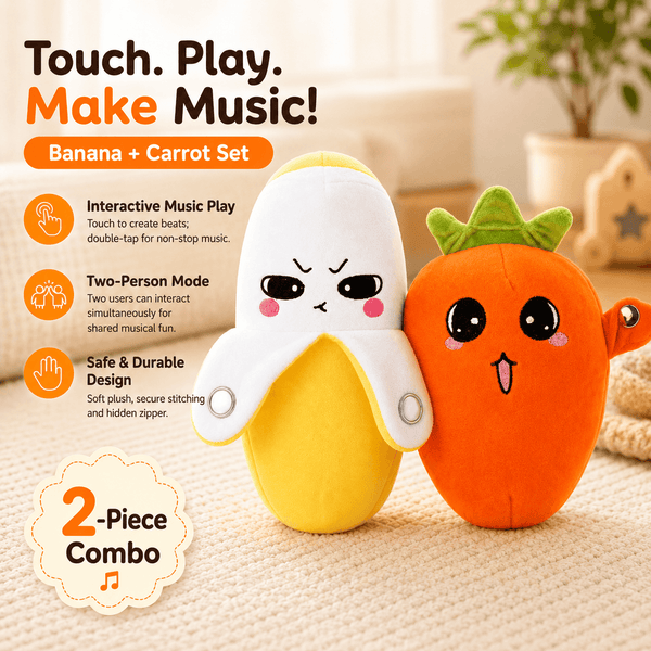 MeloJoy™ Interaktives Musik-Plüschtier | Berührungsgesteuerter Spielspaß für Kinder