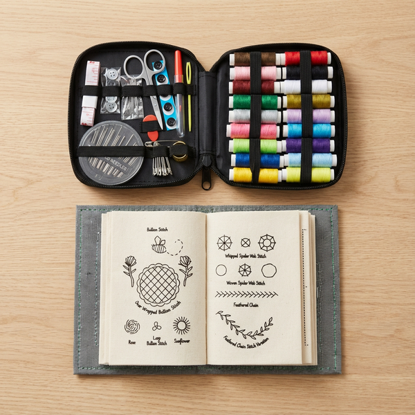 Stichruhe™ Stickbuch – Kreative Stickmomente ohne Bildschirm | Entspannung & gemeinsame Zeit