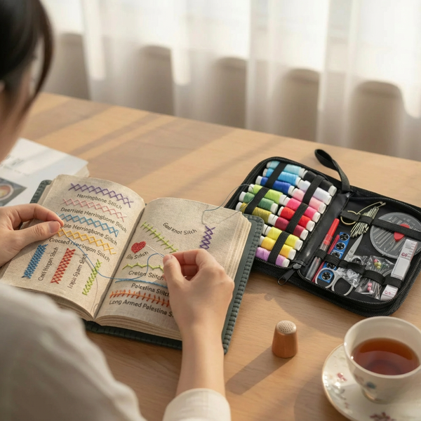 Stichruhe™ Stickbuch – Kreative Stickmomente ohne Bildschirm | Entspannung & gemeinsame Zeit