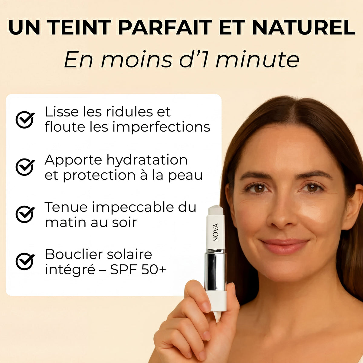 Fond de teint 2-en-1 avec pinceau intégré
