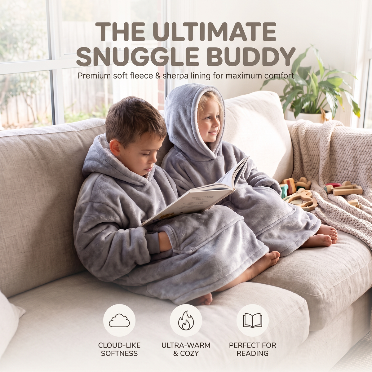 CozyHug™ Oversize-Kuschelh Hoodie für Kinder | Wärme wie eine Decke