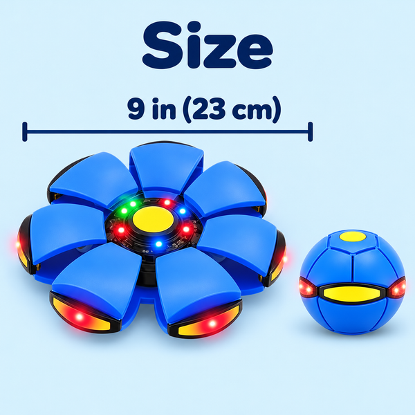 Bounzora™ Leuchtender Magic-Ball | Fliegende Scheibe und Hüpfball in einem