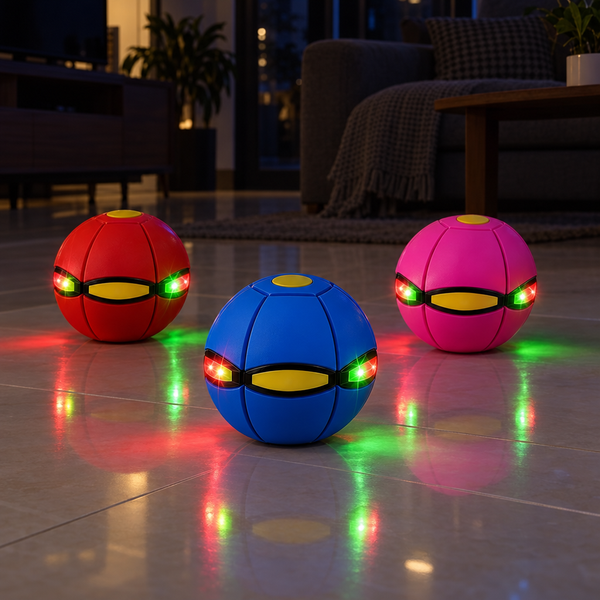 Bounzora™ Leuchtender Magic-Ball | Fliegende Scheibe und Hüpfball in einem
