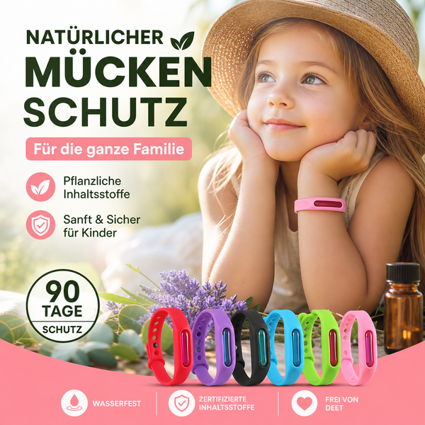 1+1 GRATIS | BugGuard™ - Wiederverwendbares Mückenschutzarmband für Outdoor, Camping & Reisen