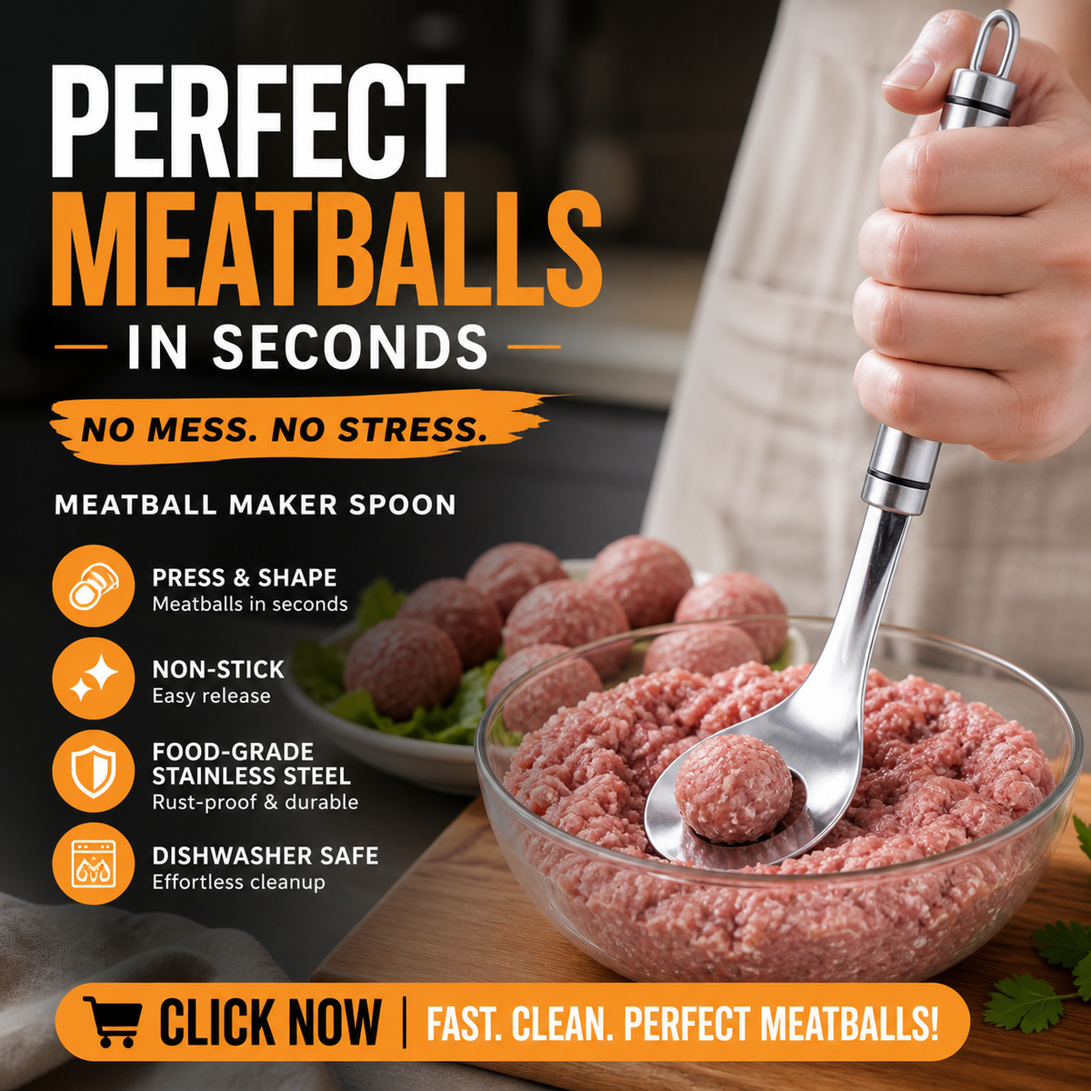 MeatForm™ Fleischbällchenformer | Schnelles Formen & sauberes Arbeiten in der Küche