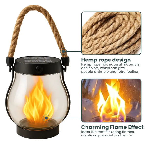 GlowHaven™ | Solar Flammenlaterne – Für Warmes Ambiente & Stimmungsvolle Abende