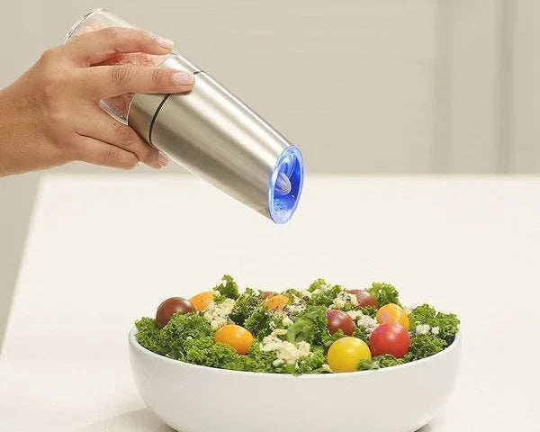50% RABATT | SpiceGlide - Automatische elektrische Salz- und Pfeffermühle mit Schwerkraftsensor