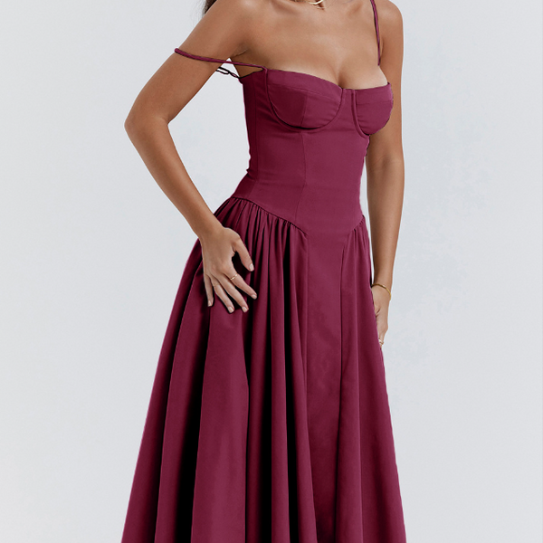 Vivi™ | Ärmelloses Midikleid mit Korsett-Passform