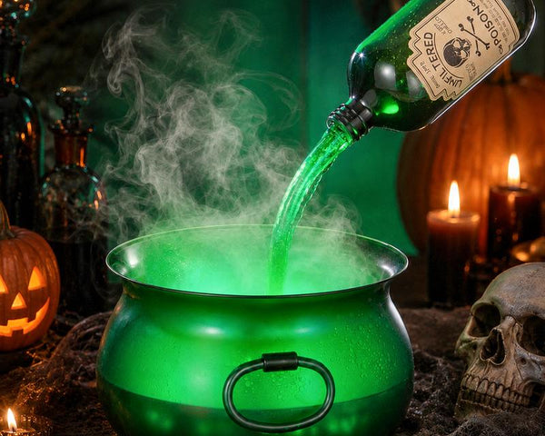 HexaBrew™ Halloween-Zauberkessel | Magischer Leuchteffekt & schwebende Zaubertrank-Illusion