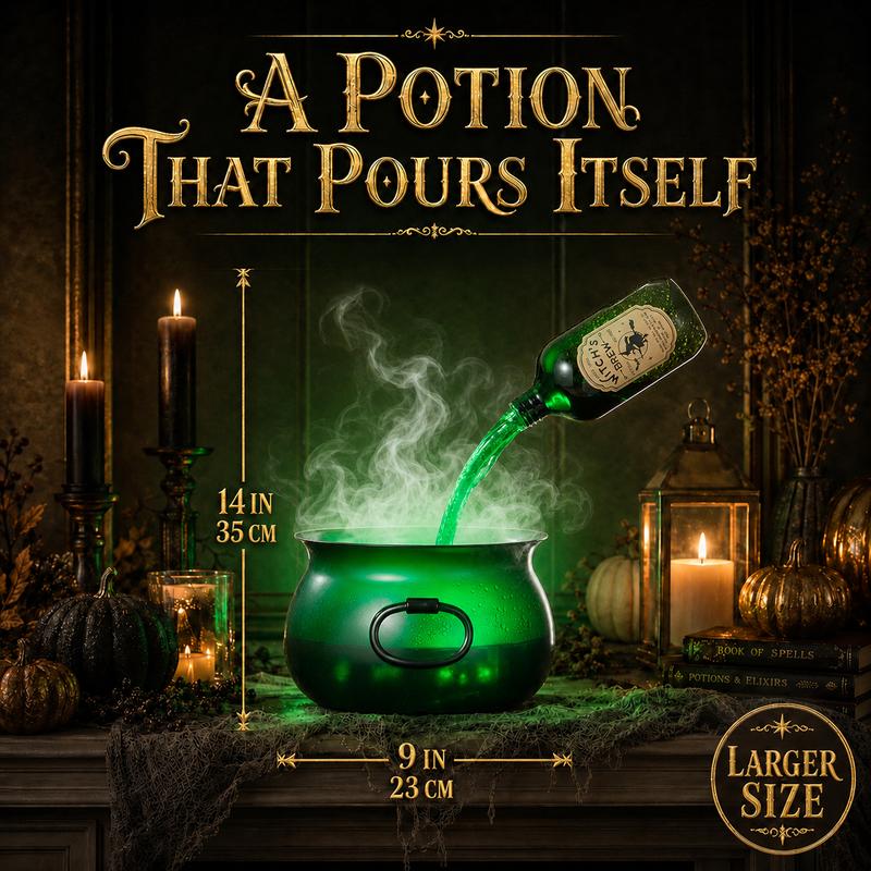 HexaBrew™ Halloween-Zauberkessel | Magischer Leuchteffekt & schwebende Zaubertrank-Illusion