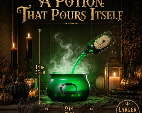 HexaBrew™ Halloween-Zauberkessel | Magischer Leuchteffekt & schwebende Zaubertrank-Illusion
