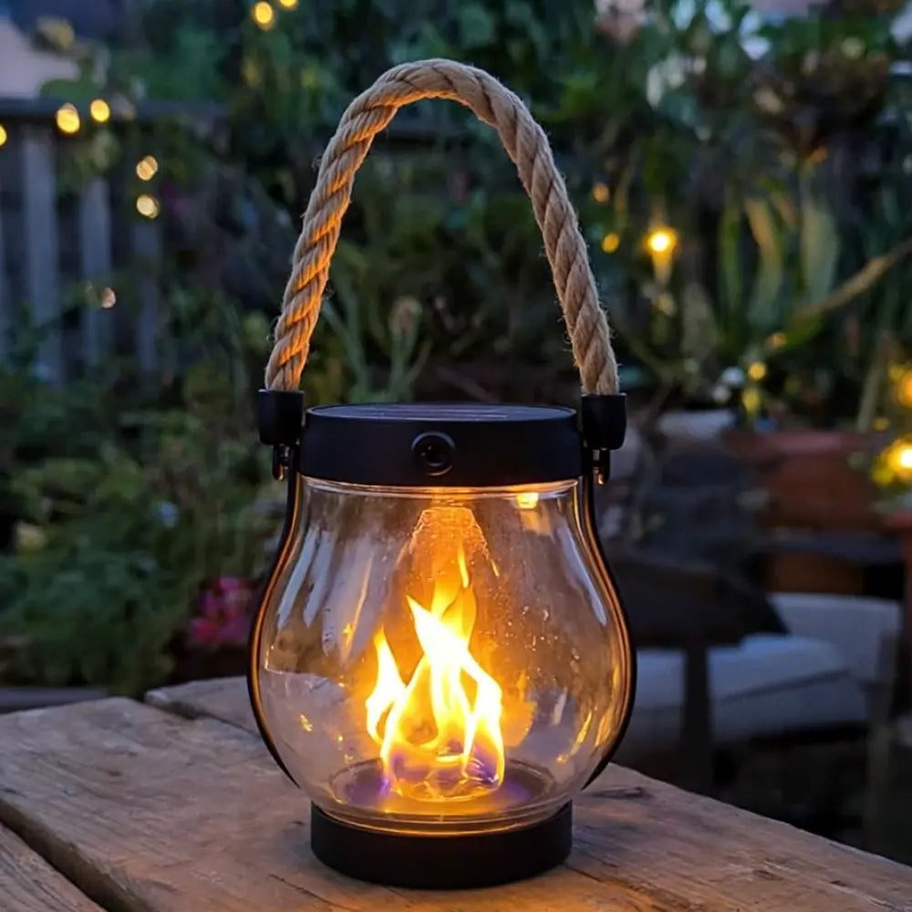 GlowHaven™ | Solar Flammenlaterne – Für Warmes Ambiente & Stimmungsvolle Abende