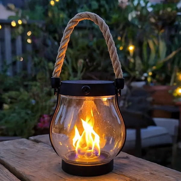 GlowHaven™ | Solar Flammenlaterne – Für Warmes Ambiente & Stimmungsvolle Abende