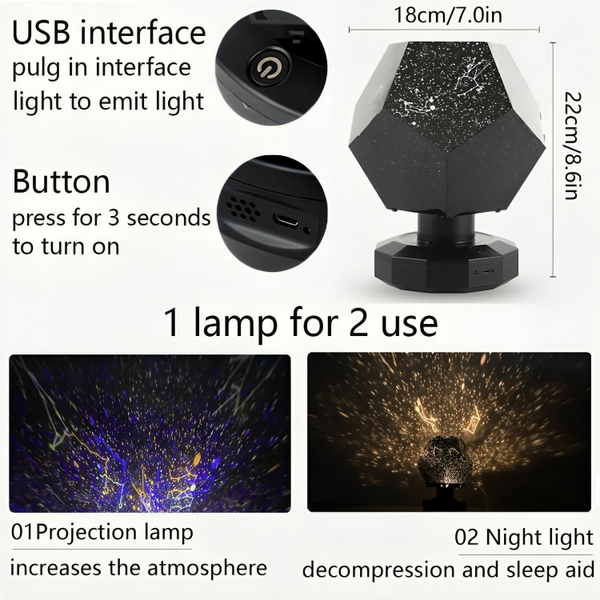 50% RABATT | LumiGalaxy - Sternenhimmel-Galaxie-Projektor