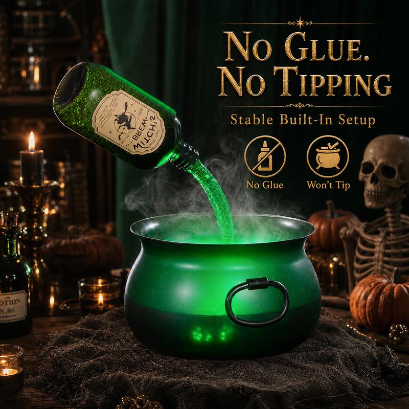 HexaBrew™ Halloween-Zauberkessel | Magischer Leuchteffekt & schwebende Zaubertrank-Illusion