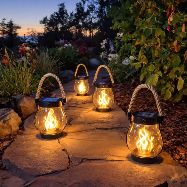 GlowHaven™ | Solar Flammenlaterne – Für Warmes Ambiente & Stimmungsvolle Abende