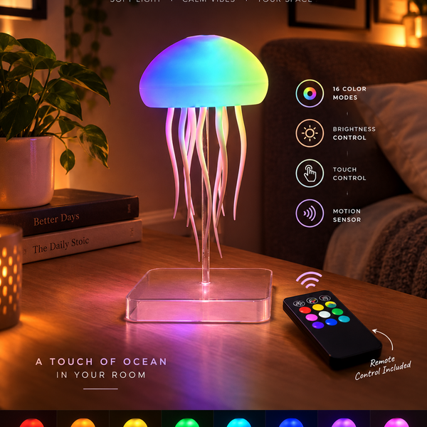 GlowMira™ Night Light – 16 Farben, Wiederaufladbar & Kabellos | Beruhigendes Ambiente