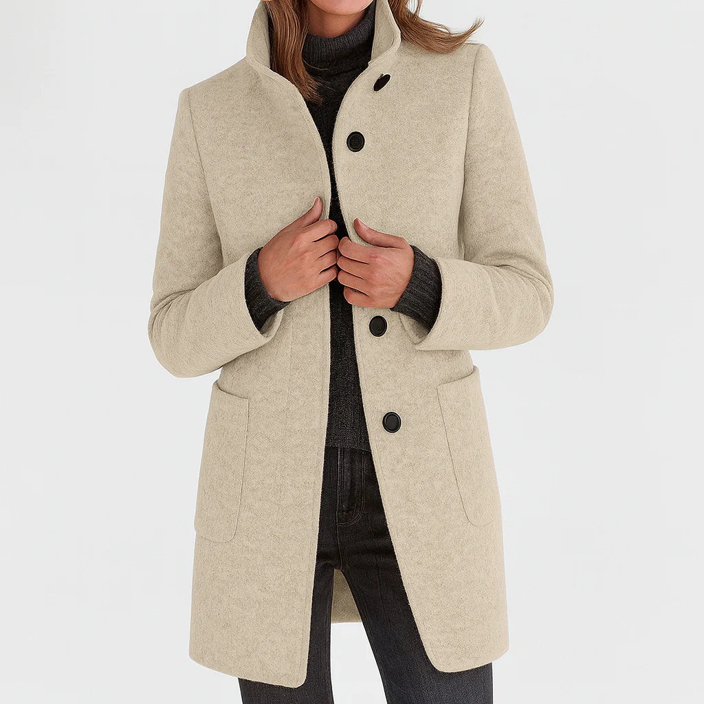 Élanora™ Midi-Mantel für Damen | Eleganter Look & vielseitiger Herbstkomfort