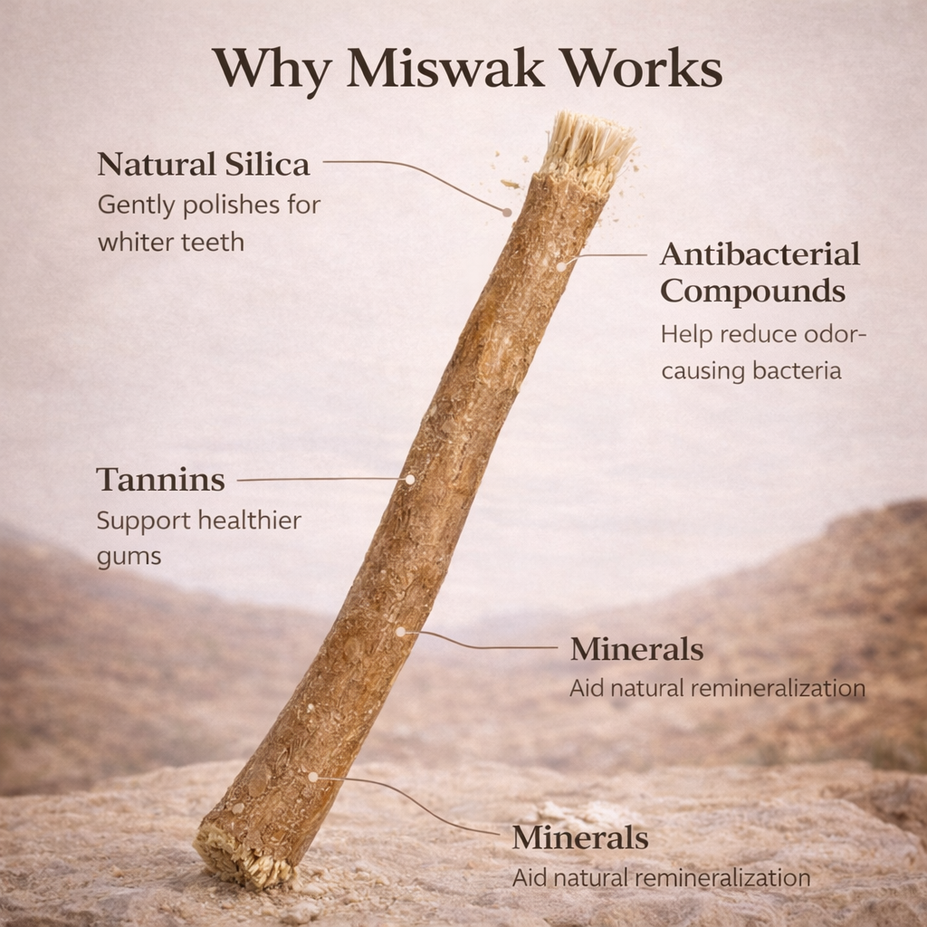 MiswaPure™ Natürliche Miswak-Zahnbürste – Zähne aufhellen, Plaque entfernen & Zahnfleisch stärken
