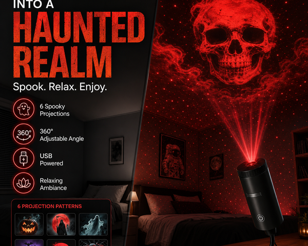 SpookLume™ HD Halloween-Projektor – 6 Gruselige Motive für Sofortige Halloween-Atmosphäre