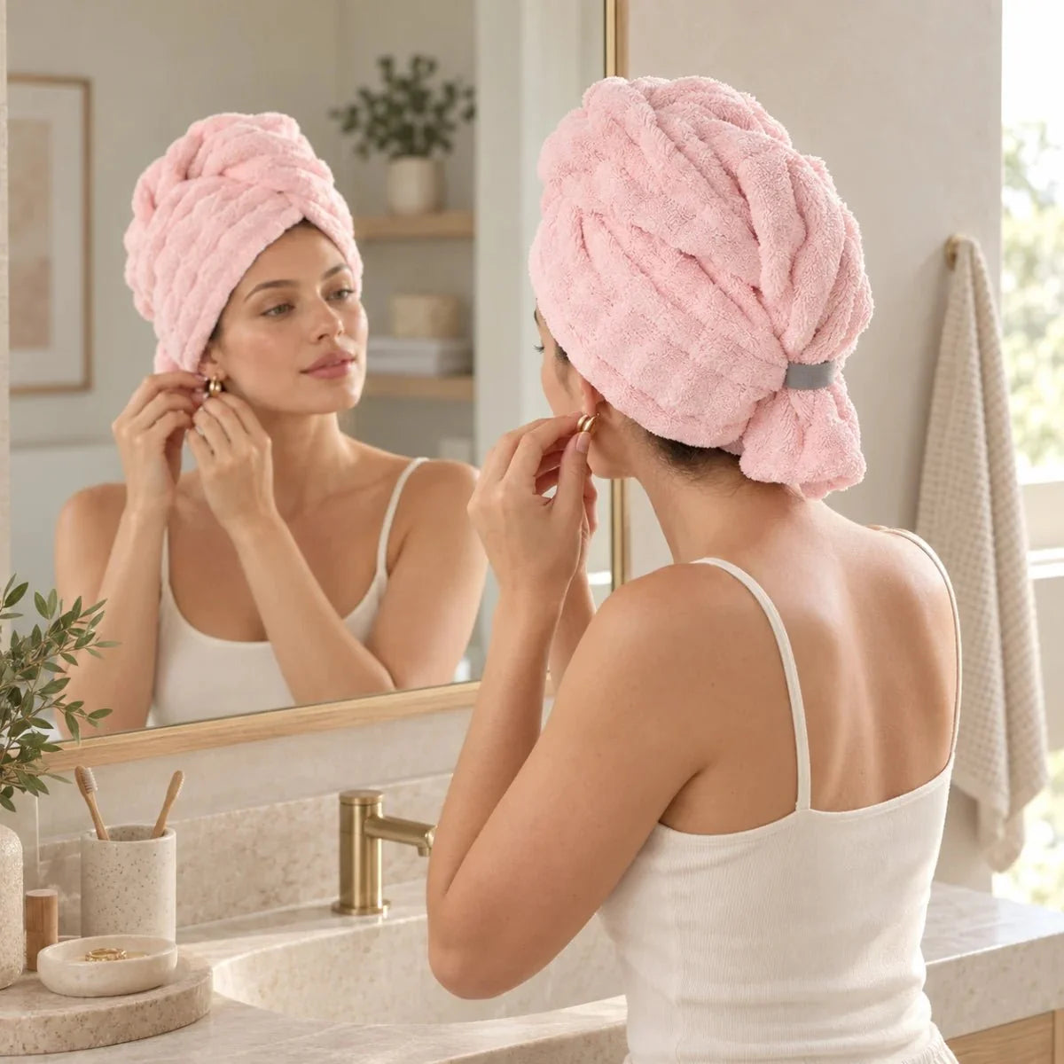 Velmira™ Mikrofaser-Haarturban | Sanftes Trocknen mit freien Händen