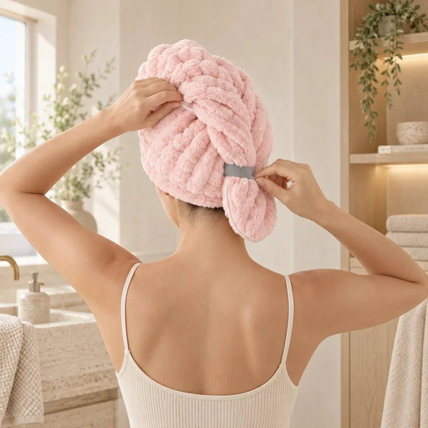 Velmira™ Mikrofaser-Haarturban | Sanftes Trocknen mit freien Händen