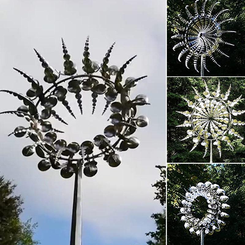 WindBloom™ Dekorative Metall-Gartenwindmühle | Eleganter Windspinner
