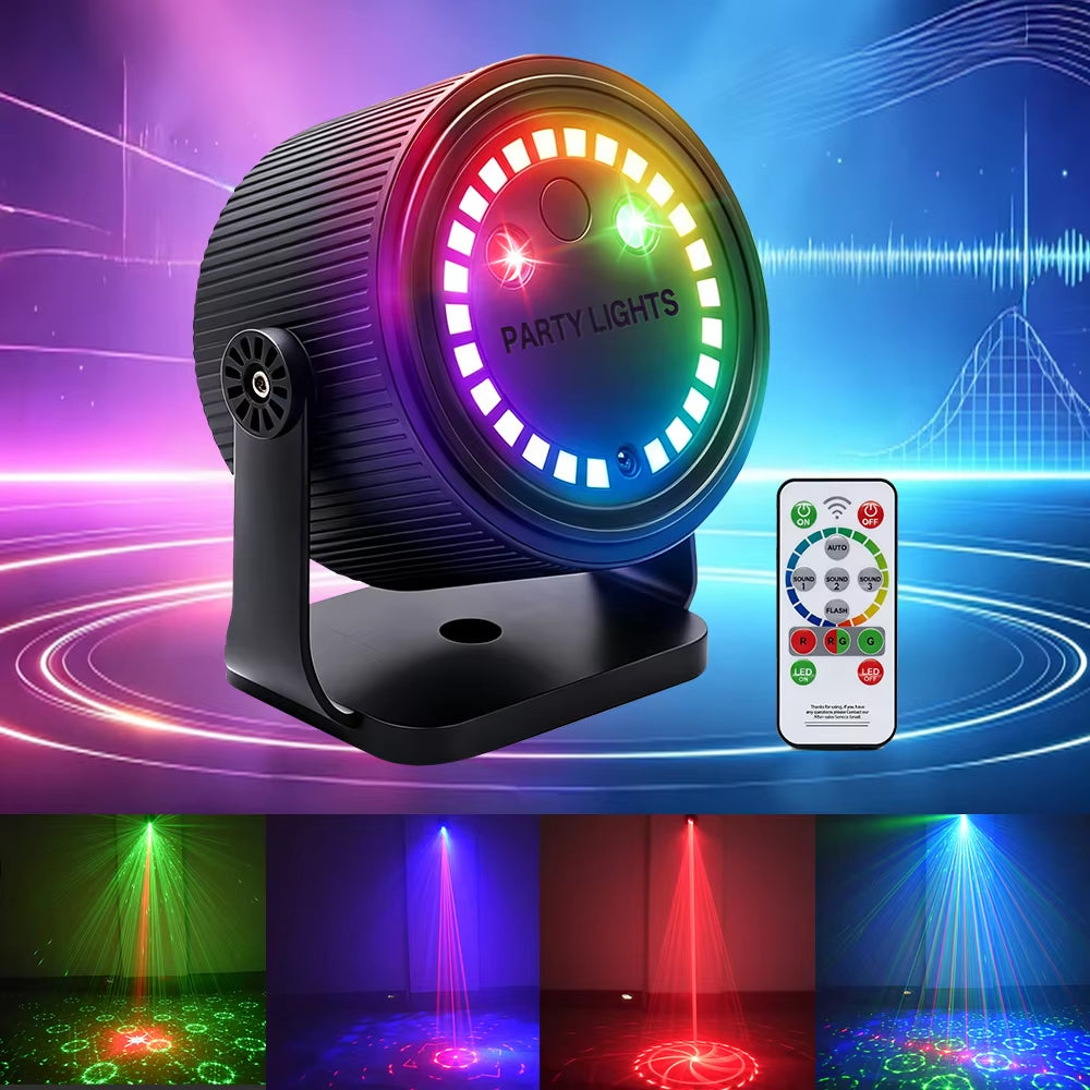 LumoVibe™ LED-Laser-Partylicht | Dynamische Lichteffekte für jede Feier