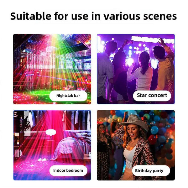 LumoVibe™ LED-Laser-Partylicht | Dynamische Lichteffekte für jede Feier