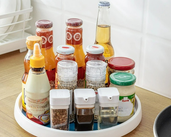SpinShelf - Runder Küchen-Drehteller Organizer 2-Etagen