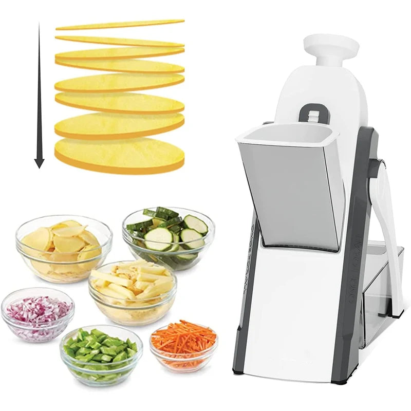 Slicora™ Manueller Gemüseschneider | 8 Schnittstärken & sicheres Schneiden